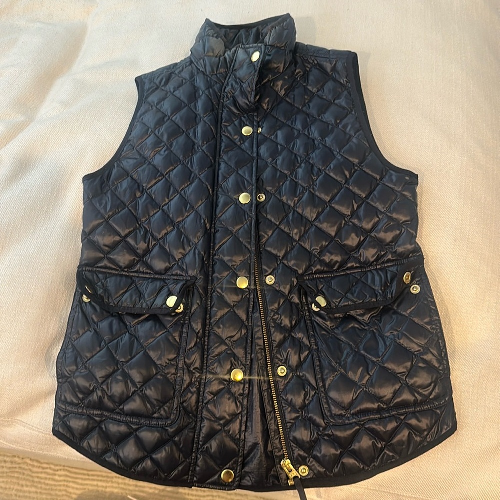 J.Crew lightweight navy puffer vest